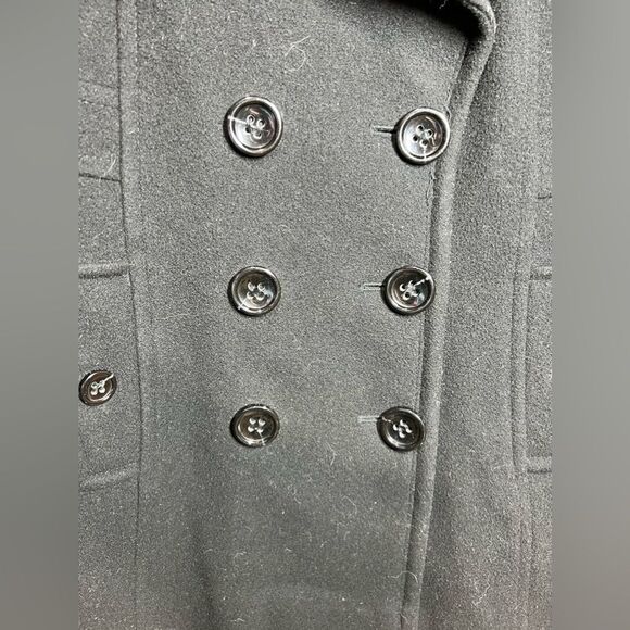 2009 DKNY Black Button Up Wool Peacoat Jacket Ladies Size 6 - EUC - Picture 4 of 13